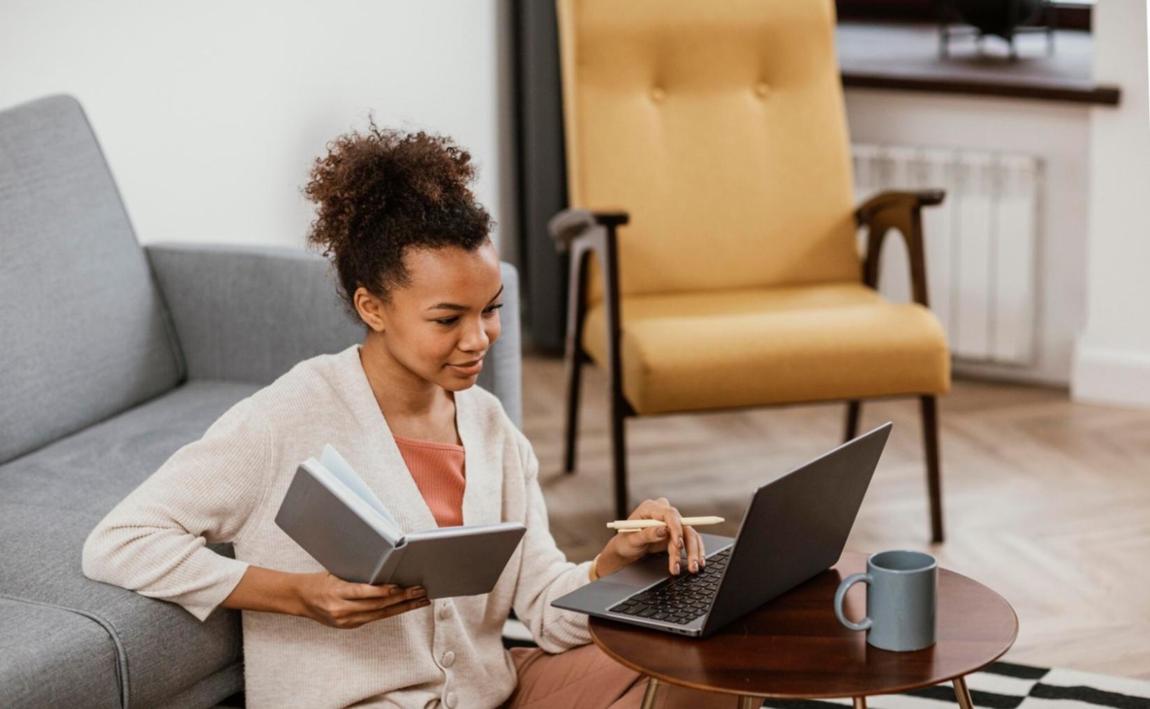 Financial analysis workspace with budget planning materials